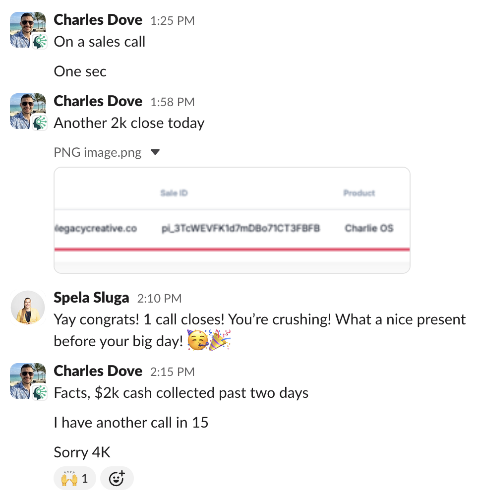 Charles Dove - On a sales call