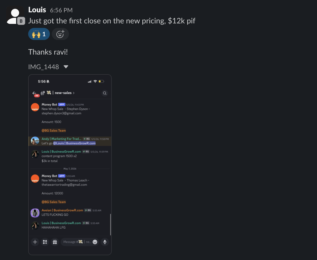 Louis B. - 4 calls/day, $99 CPL, 100% cash-to-revenue