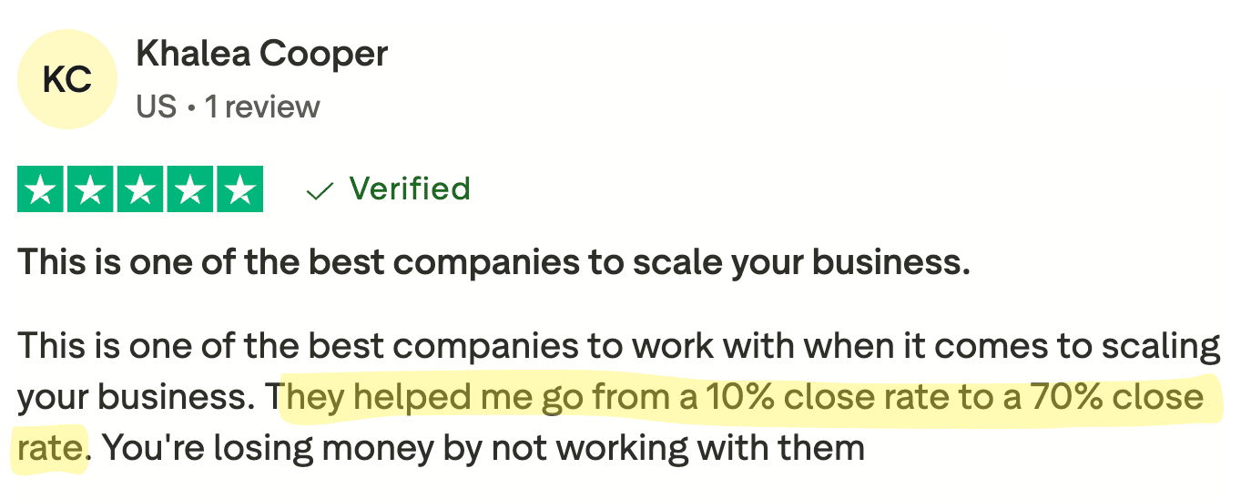Trustpilot review