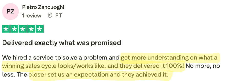 Trustpilot review