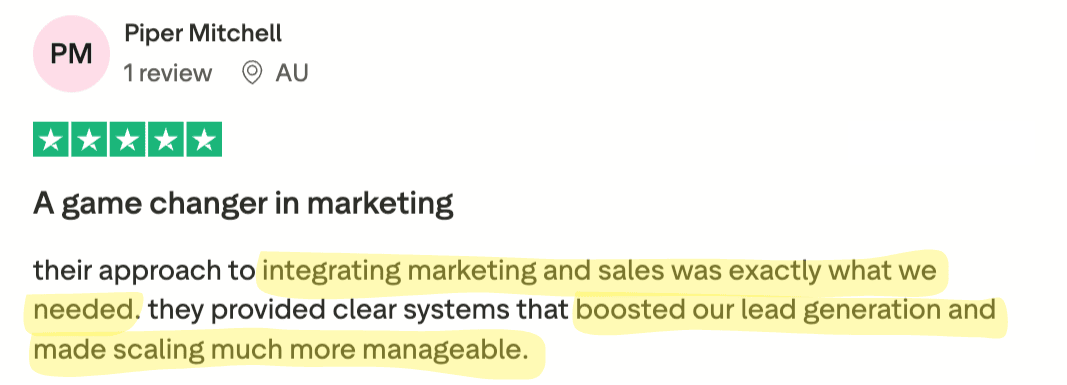 Trustpilot review